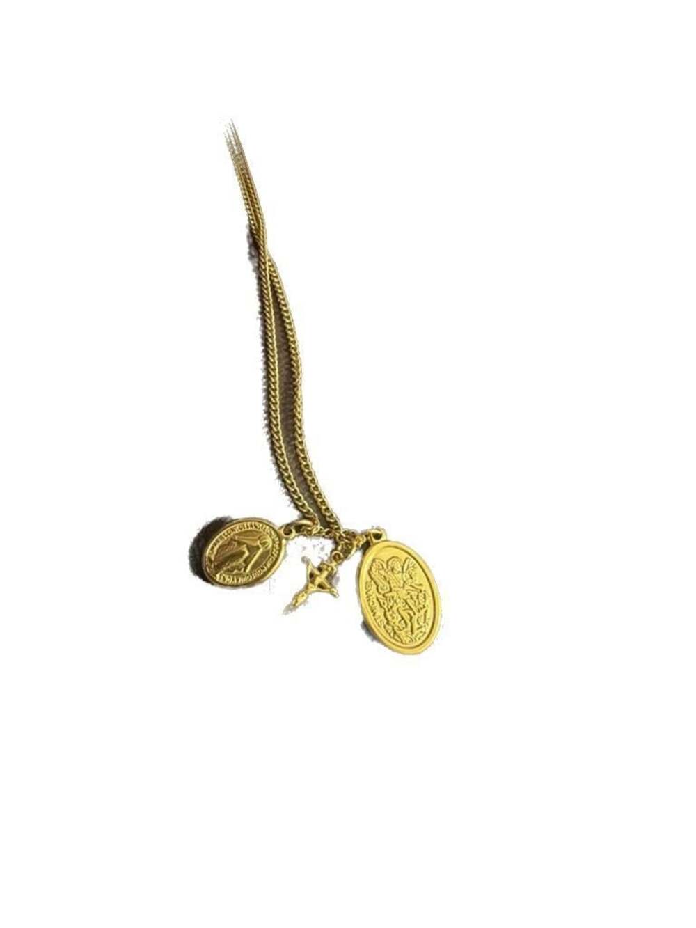 Reign Chains Jesus & Mary 18K Gold-Plated Stainless Steel Necklace